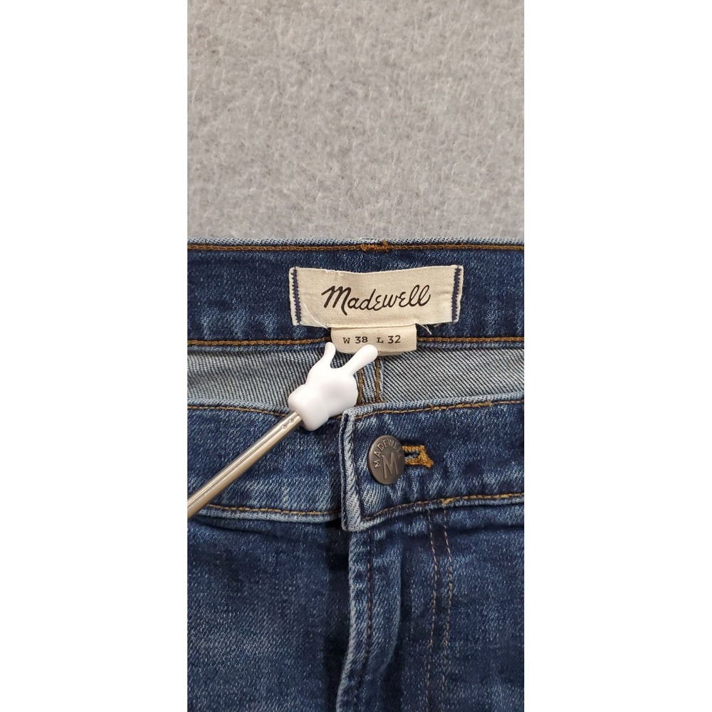 Madewell Jeans Mens 38 Slim Fit Straight Leg Stretch Blue Denim - Picture 10 of 10